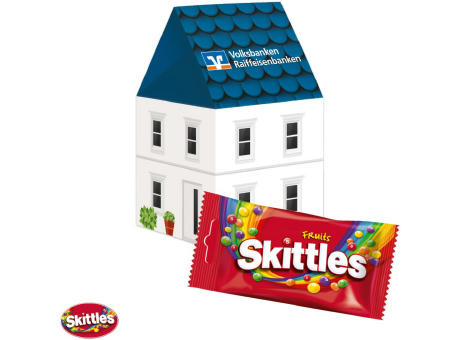 3D Präsent "Haus" mit Skittles® Werbeartikel