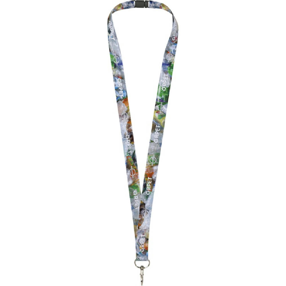 Product image Addie Sublimation Lanyard mit Sicherheitsverschluss aus recyceltem PET Kunststoff Werbeartikel