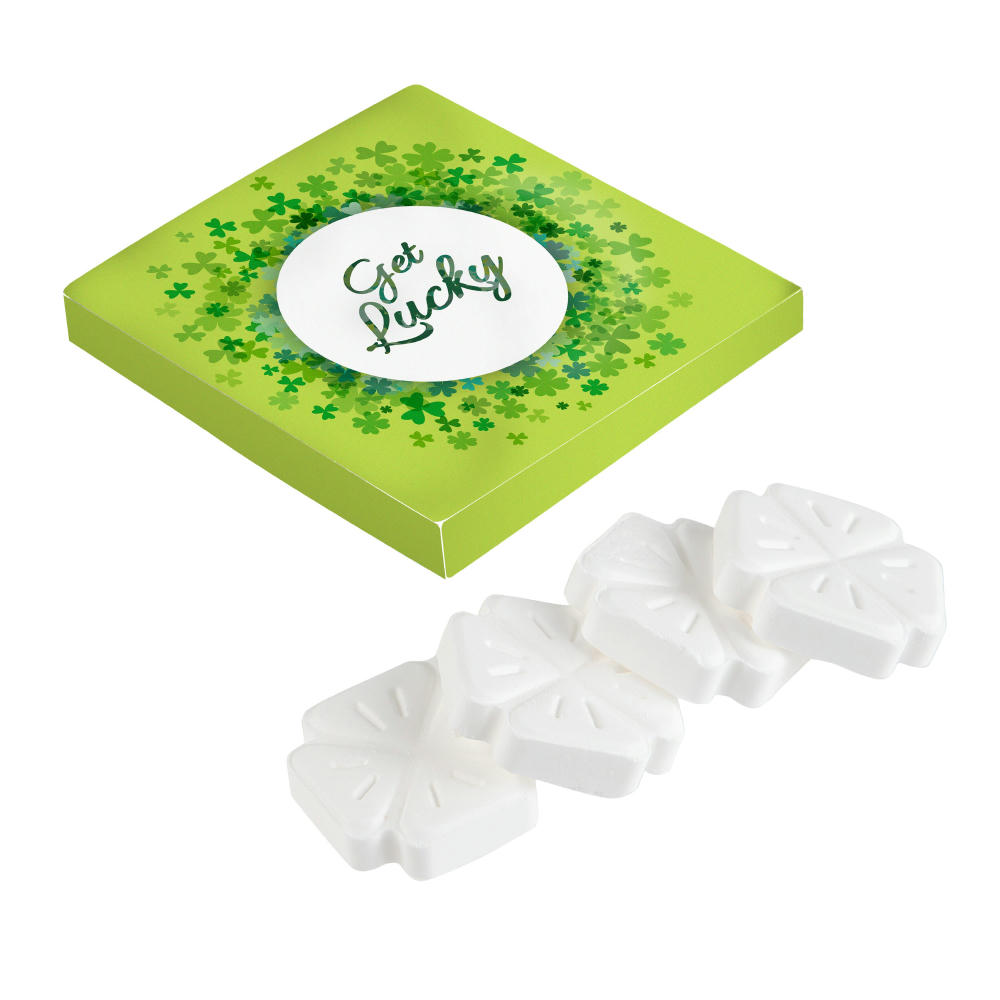 Product image Dose mit 4 Kleeblatt-Pfefferminz Werbeartikel