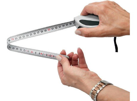 Automatik-Bandmaß "Metis 3 M grau" bedrucken