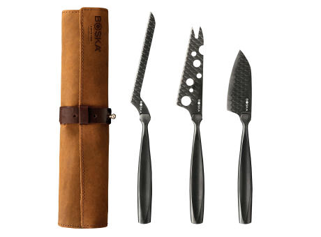 BOSKA Käsemesserset Monaco+ Black Werbeartikel