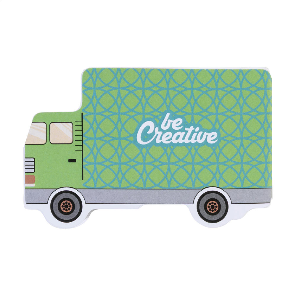 Individueller Haftnotizblock CreaStick Truck Werbeartikel