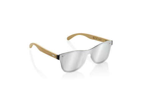 Prism Sonnenbrille aus RCS rec. Kunststoff mit Bambusbügeln bedrucken
