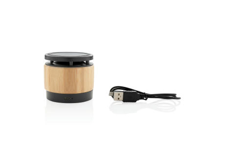 Bambus Wireless Charger und Lautsprecher Werbeartikel