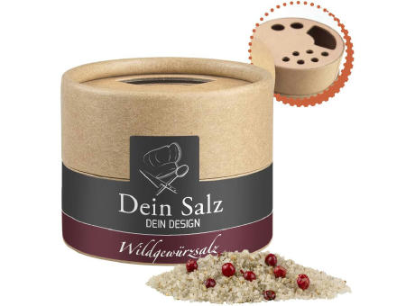 Product image Wildgewürzsalz, ca. 45g, Kraftpapierstreuer Mini Werbeartikel