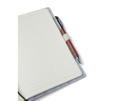 VINGA Albon A5-Notizbuch aus GRS recyceltem Filz Werbeartikel