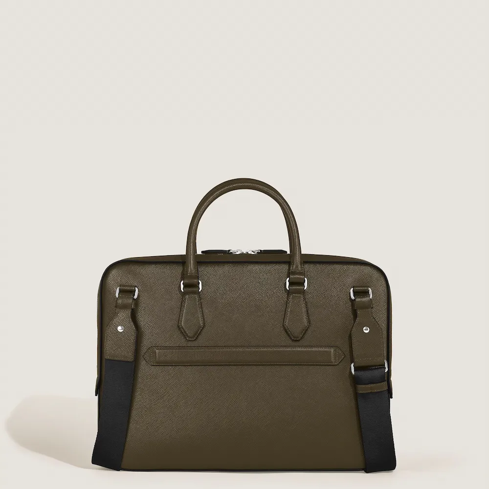 Montblanc Flache Schreibmappe aus Sartorial Leder Rückansicht, minimalistisches Design mit hochwertiger Lederverarbeitung, Premium Business Accessoire für Meetings, Geschäftsreisen und den professionellen Alltag.