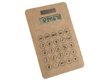 Metmaxx® Taschenrechner "GreenNumbers" braun Werbeartikel