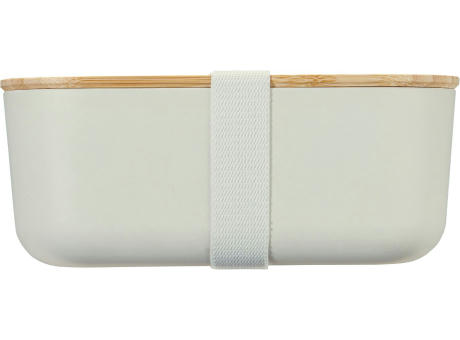 Ökologische Lunchbox aus recyclebarem PLA mit Bambusdeckel Werbeartikel