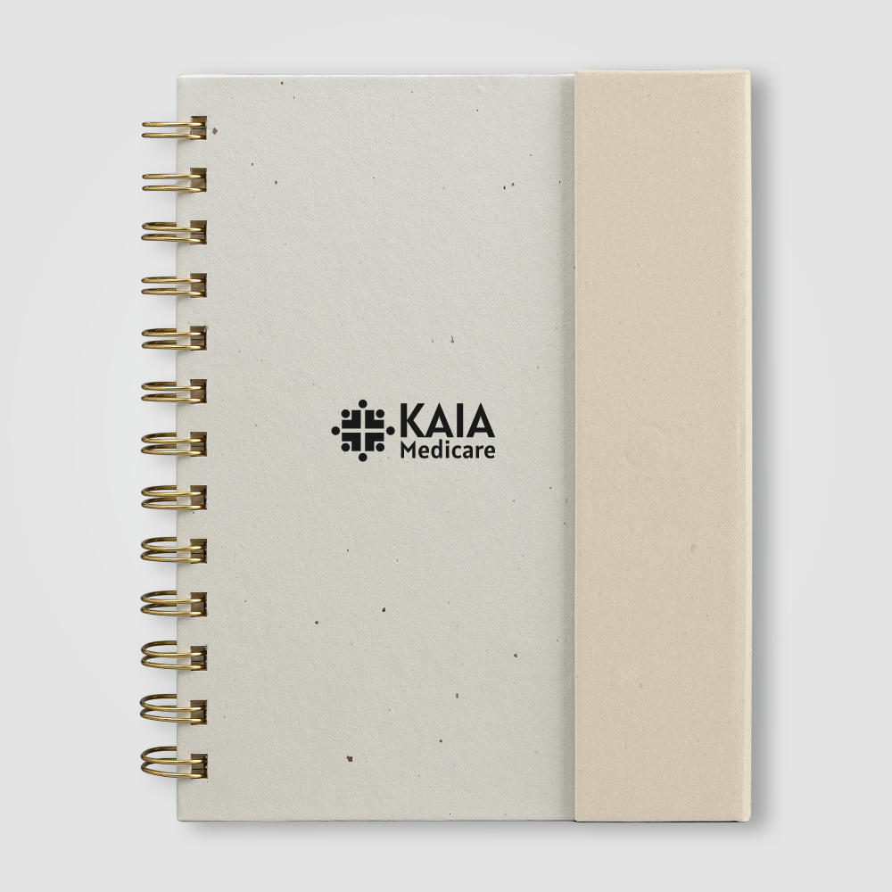 Halden Organiser mit Spiralbindung, Haftnotizen und FSC-Papier - B6 Werbeartikel