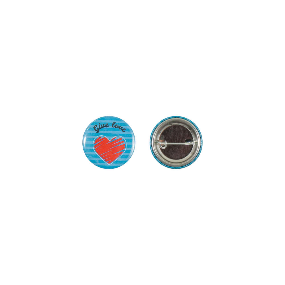 Product image Metall button 31mm mit doppelt gesicherter Nadel Werbeartikel