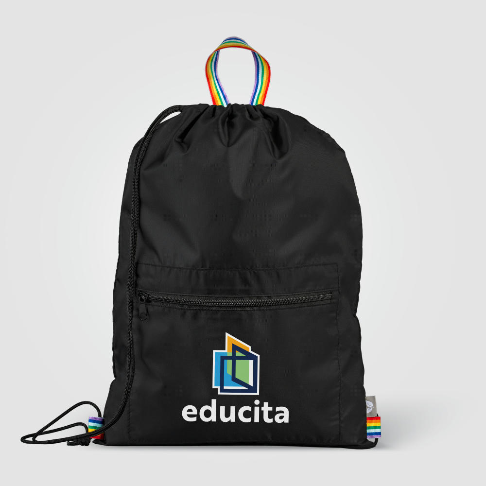 Spectrum Rucksack & Tragetasche aus recyceltem Polyester mit Kordelzug - 8 L Werbeartikel