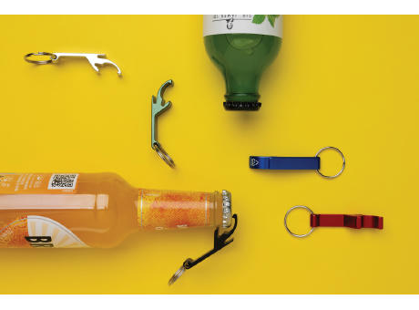 Flaschen- und Dosenöffner aus RCS recyceltem Aluminium bedrucken