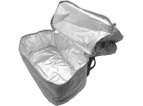 Isothermer Rucksack 'Yari', aus RPET, grau meliert Werbeartikel