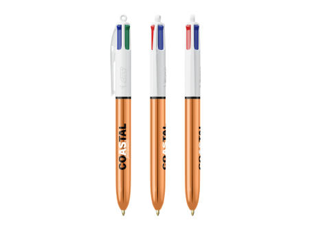 BIC® 4 Colours Shine Kugelschreiber + Lanyard bedrucken