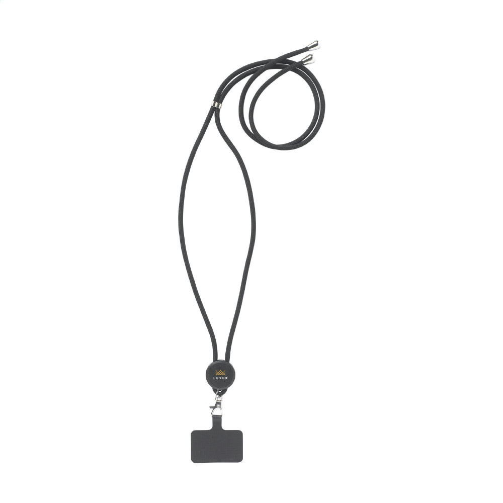 Product image Lace Lanyard GRS RPET 0,5 cm Handy-Schlüsselband Werbeartikel