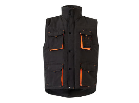 VL NERGAL. Steppweste, zweifarbig, mit mehreren Taschen (120g/m²), aus Polyester (100%) Werbeartikel