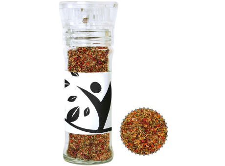 Product image Gewürzmischung Mediterraner Veggie Mix, ca. 35g, transparente Gewürzmühle Werbeartikel