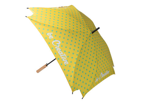 individueller Regenschirm CreaRain Square RPET Werbeartikel