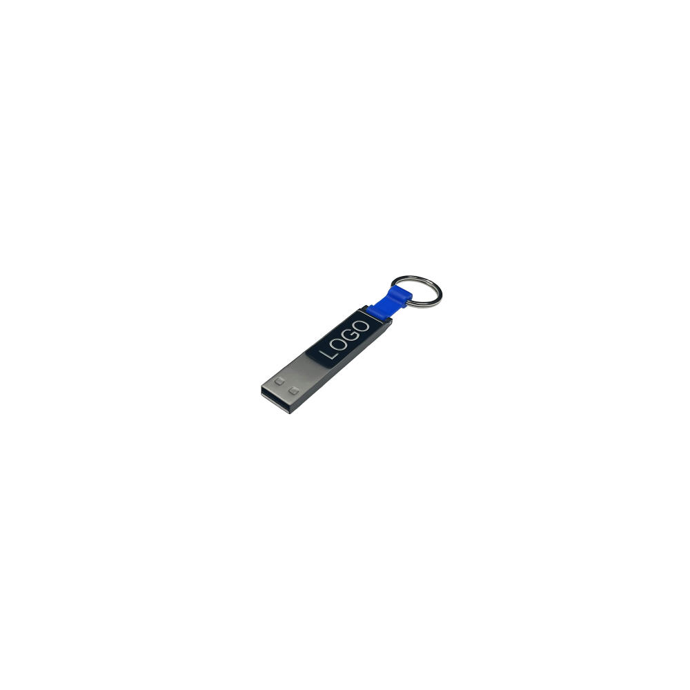 USB-Stick LED 12 USB 2.0 COB   1 GB Silber/Schwarz Werbeartikel