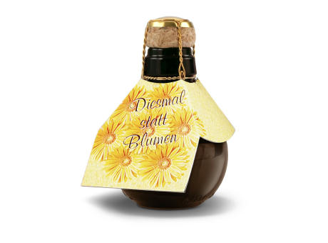 Product image Kleinste Sektflasche der Welt! Diesmal statt Blumen - Ohne Geschenkkarton, 125 ml Werbeartikel