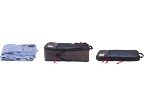 TROIKA Reise-Kompressionstaschen Set BUSINESS PACKING CUBES Werbeartikel