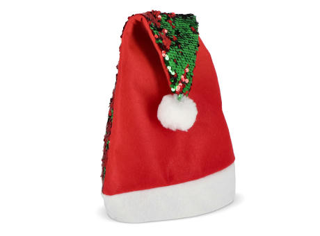 Product image Zweifarbige Pailletten-Weihnachtsmütze Werbeartikel