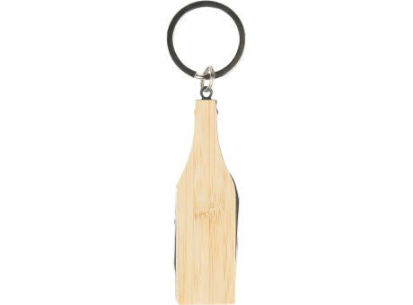 Product image Bambus-Multifunktionswerkzeug-Schlüsselanhänger Inaya Werbeartikel