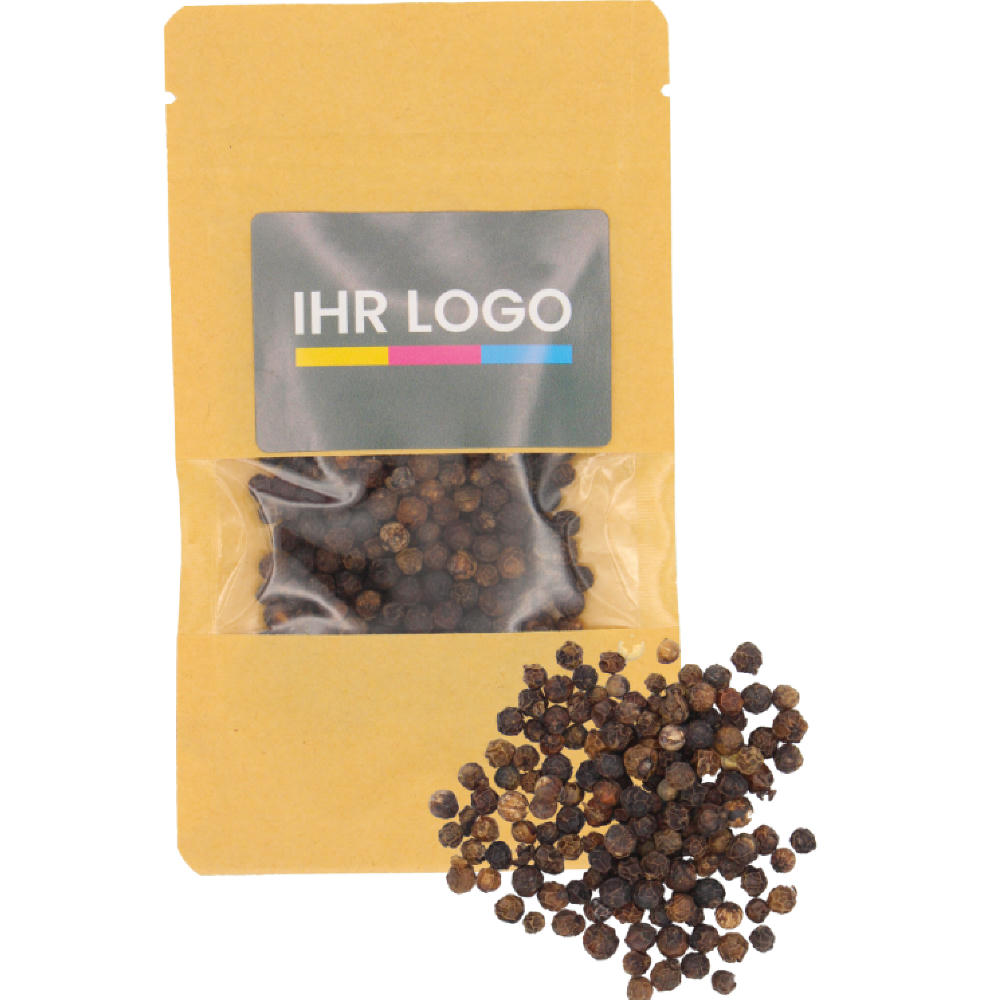 Product image Pfeffer schwarz im Doypack klein Natur Werbeartikel