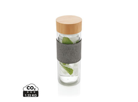 Impact doppelwandige Borosilikatglas-Flasche bedrucken