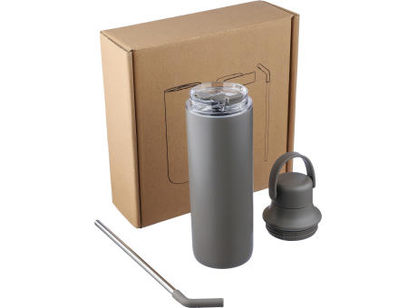Doppelwandige Edelstahl-Trinkflasche (500 ml) Omari Werbeartikel