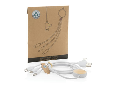 Ontario 6-in-1 Kabel aus RCS recyceltem Kunststoff Werbeartikel