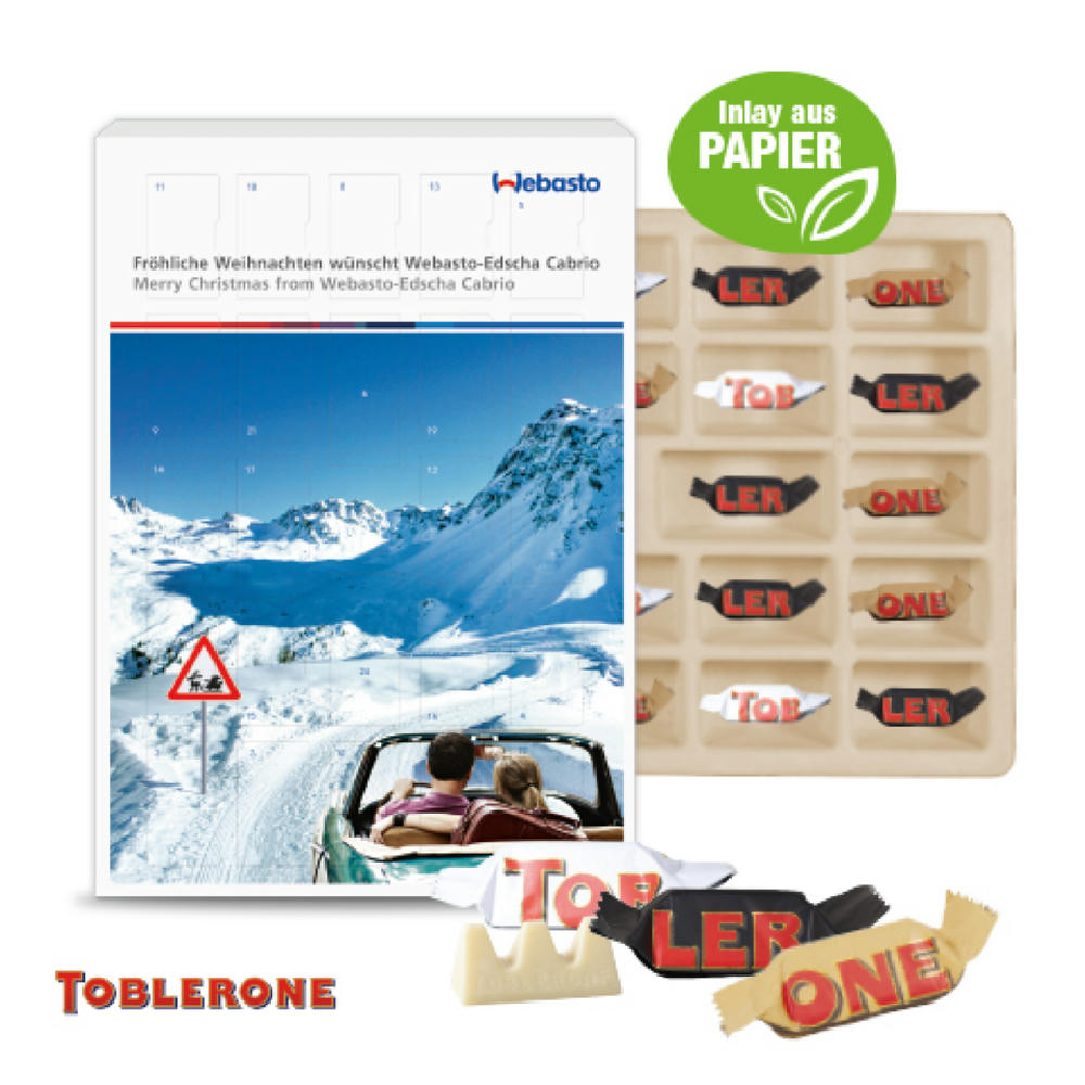 Adventskalender mit TOBLERONE Mix Werbeartikel