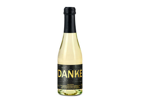 6x Danke Secco Flaschen, 0,2 l Werbeartikel