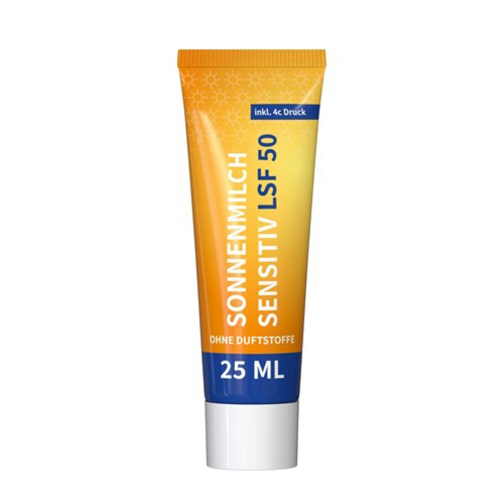 Product image 25 ml Tube - Sonnenmilch LSF 50 (sensitiv) - FullbodyPrint Werbeartikel