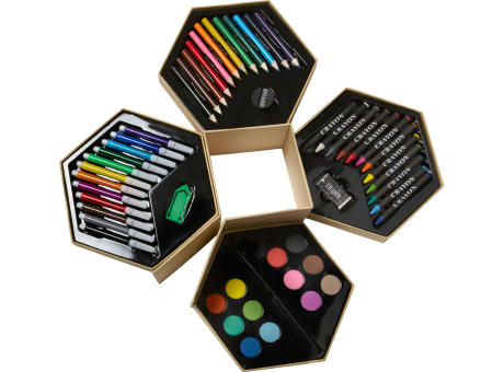 Kinderfarbbox aus Karton Kenji Werbeartikel