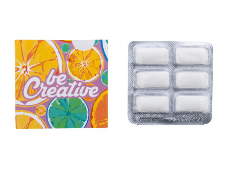 Individuell bedruckbarer Kaugummiblister CreaChew 6 Werbeartikel