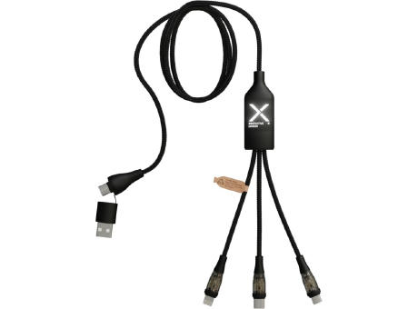 SCX.design C50 100 W/5 A 5-in-1 Schnellladekabel mit Digitalanzeige Werbeartikel