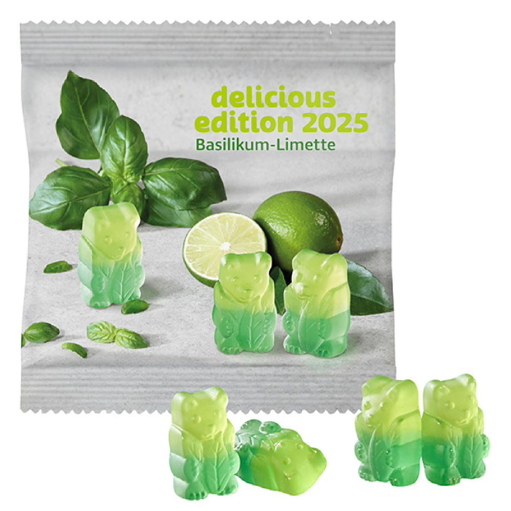 Product image Vegane Basilikum-Limetten Bärchen Werbeartikel