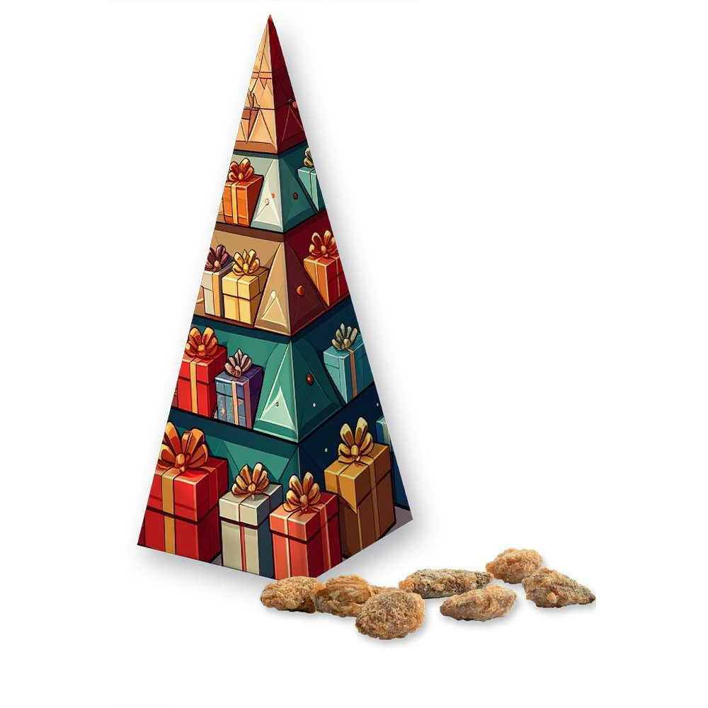 Product image Feuergebrannte Mandeln ohne Zuckerzusatz, ca. 30g, Präsent-Pyramide Werbeartikel