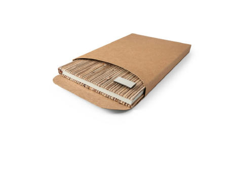 NERUDA. Notizbuch A5 mit Hardcover aus Naturstroh Werbeartikel