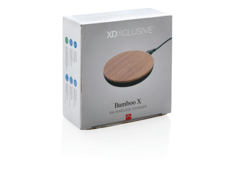 Bamboo X 5W Wireless Charger Werbeartikel