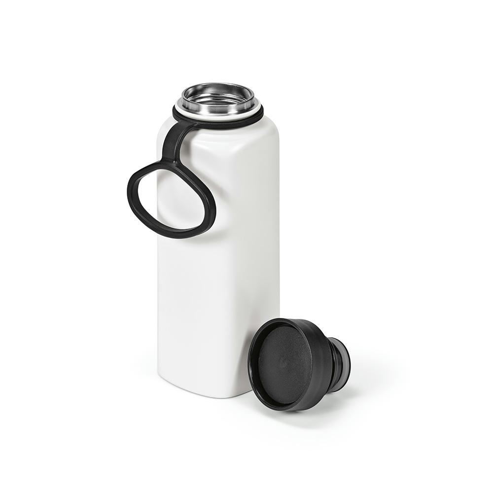 Ural Trinkflasche recy.Edelstahl, 820 ml. 360° Push-Verschluss Werbeartikel