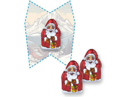 Product image Mini Schoko-Weihnachtsmänner, ca. 7g, Flyer Mini eigene Form bedrucken
