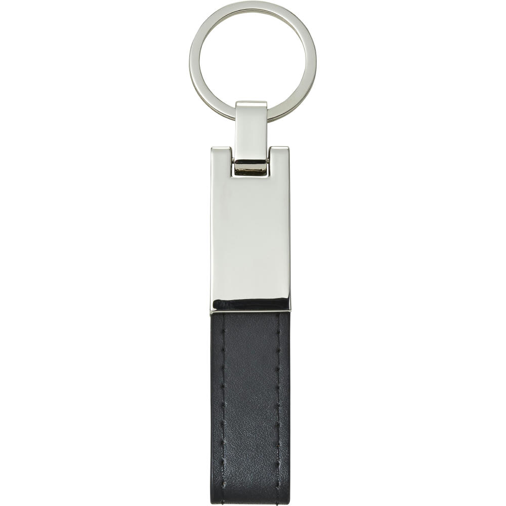 Product image Schlüsselanhänger mit Stahlplatte und Kunsstofflasche Keon Werbeartikel