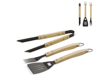 Grillset, Holzoptik Werbeartikel