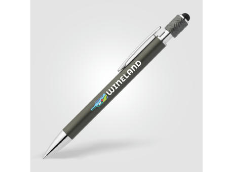 Wave Spinner Kugelschreiber aus Aluminium - m/Stylus bedrucken