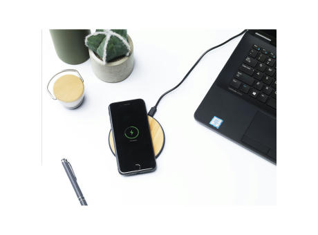 Bamboo 10W Wireless Charger Schnelladegerät Werbeartikel