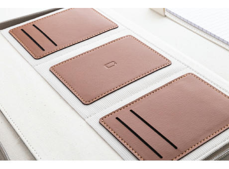 Dokumentenmappe aus recyceltem Canvas Carbasa Zip Werbeartikel