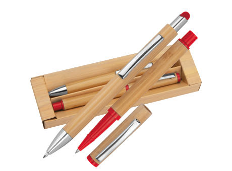 Schreibset aus Bambus Werbeartikel